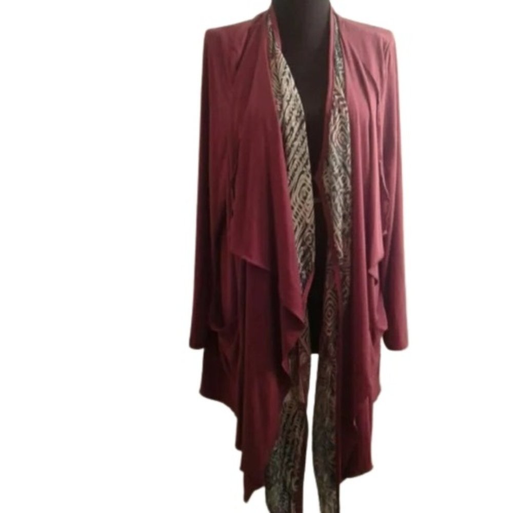 Effortless Style S Open front Cardigan Small Lagenlook Flowy Drapey Layered Look